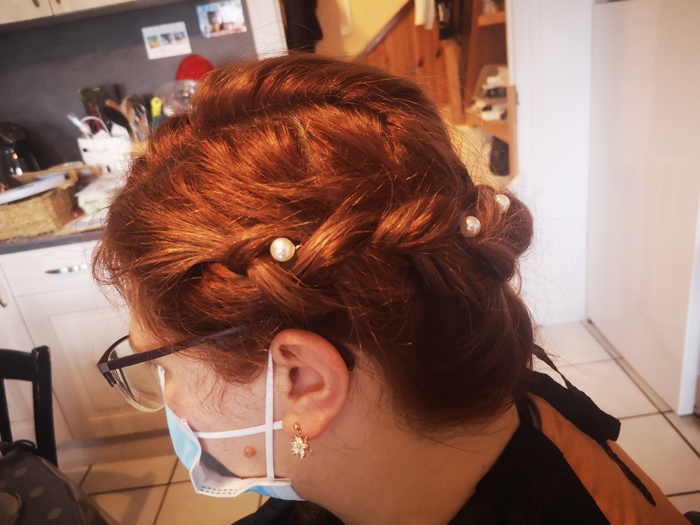 Coiffure réalisée par Émilie à domicile