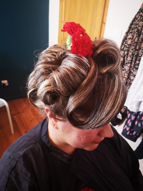 Coiffure réalisée par Émilie à domicile